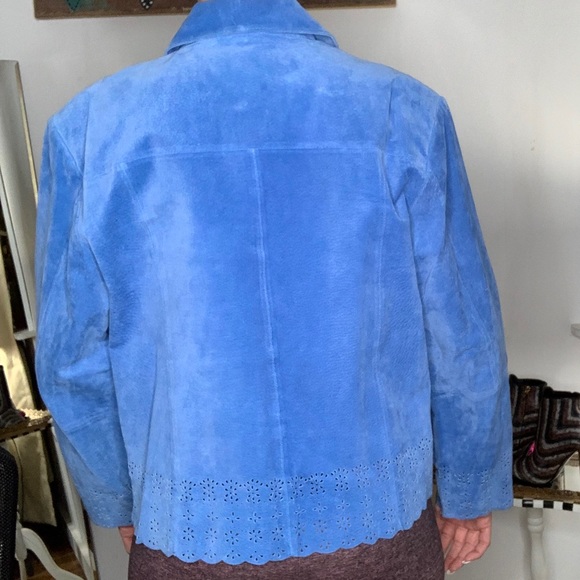 Light Blue Suede Jacket - Picture 7 of 7